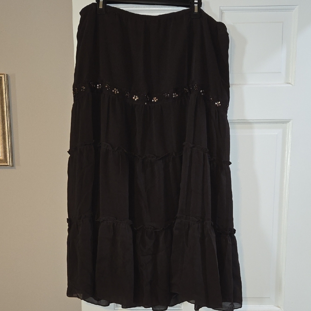 Lane Bryant Chocolate Brown Skirt
